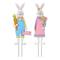 Glitzhome&#xAE; Easter Bunny Boy and Girl Metal D&#xE9;cor, 2ct.